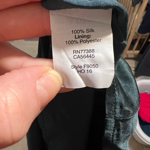 Madewell Women’s Forest Green Silk One-Shoulder Dress Size 6 - Picture 5 of 8